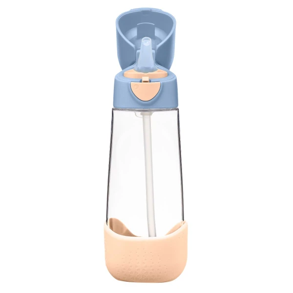 B.BOX BUTELKA NA WODĘ TRITANOWA ZE SŁOMKĄ PEACHY 600ML