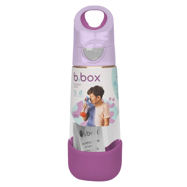 B.BOX BUTELKA NA WODĘ TRITANOWA ZE SŁOMKĄ SUGAR PLUM 600ML