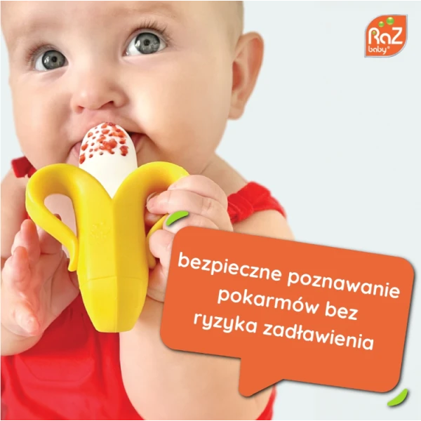 RAZBABY SILIKONOWY GRYZAK DO OWOCÓW I POKARMU BANAN 