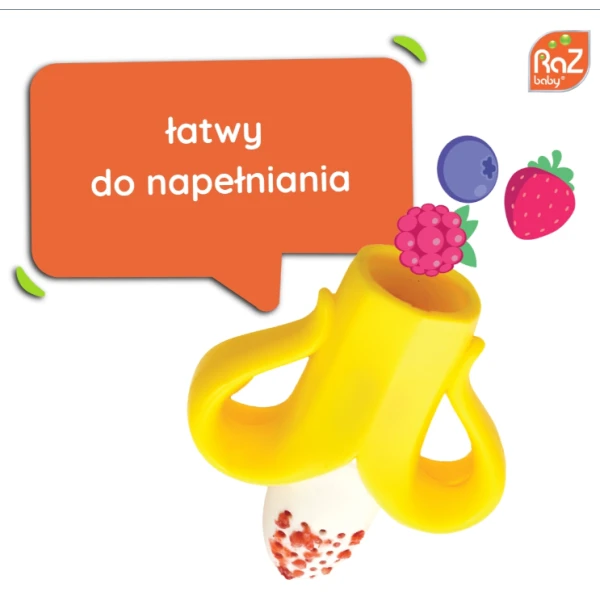 RAZBABY SILIKONOWY GRYZAK DO OWOCÓW I POKARMU BANAN 