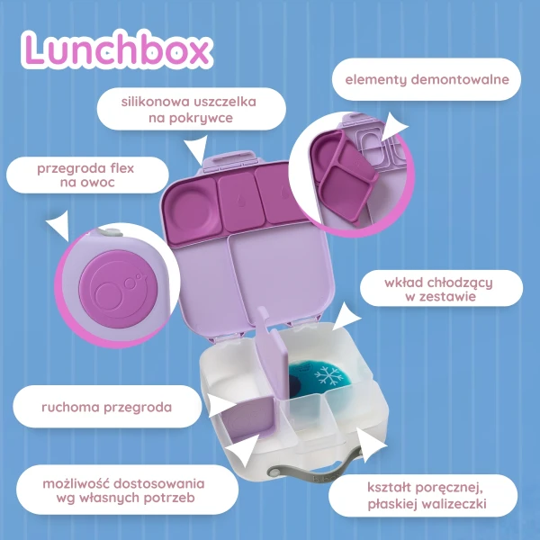 B.BOX LUNCHBOX SUGAR PLUM ZESTAW Z WKŁADEM CHŁODZĄCYM