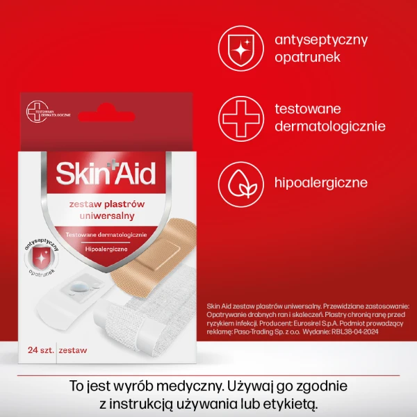 SKIN AID ZESTAW PLASTRÓW UNIWERSALNYCH 24SZT