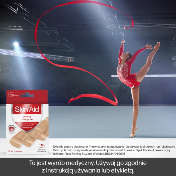 SKIN AID ZESTAW PLASTRÓW ELASTYCZNYCH 12SZT.