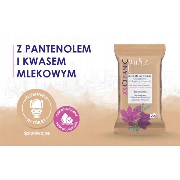 CLEANIC PURE CHUSTECZKI DO HIGIENY INTYMNEJ 20SZT.