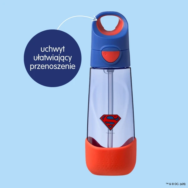 B.BOX BUTELKA NA WODĘ TRITANOWA ZA SŁOMKĄ 600ML SUPERMAN