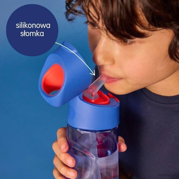 B.BOX BUTELKA NA WODĘ TRITANOWA ZA SŁOMKĄ 600ML SUPERMAN