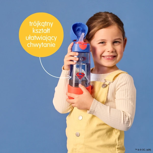 B.BOX BUTELKA NA WODĘ TRITANOWA ZA SŁOMKĄ 600ML SUPERMAN