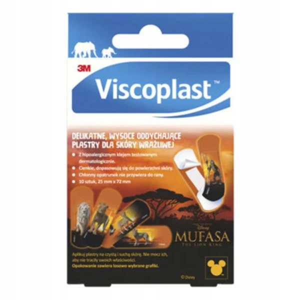 VISCOPLAST PLASTRY MUFASA KRÓL LEW 10SZT
