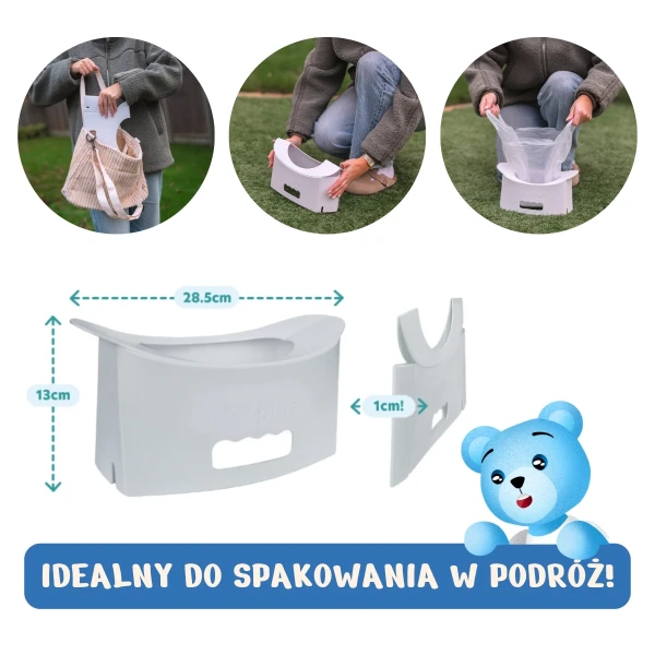 NOCNIK TURYSTYCZNY SKŁADANY EASYGO JASNOSZARY POTETTE