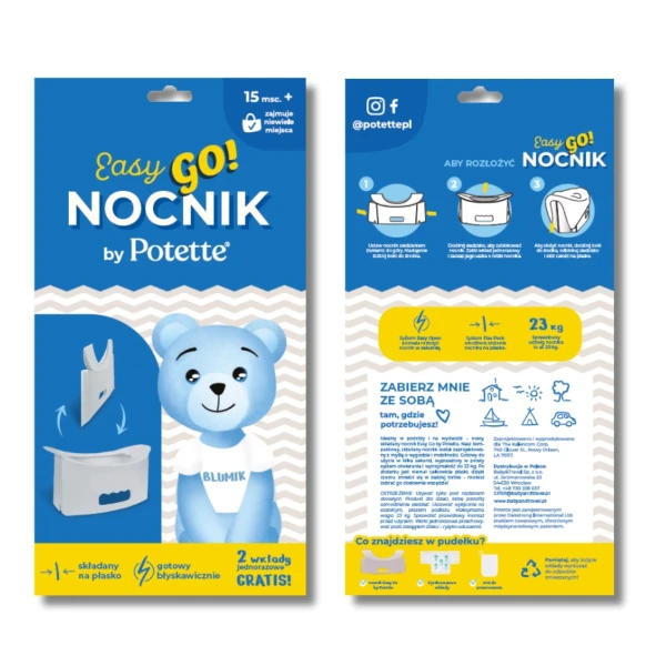 NOCNIK TURYSTYCZNY SKŁADANY EASYGO JASNOSZARY POTETTE