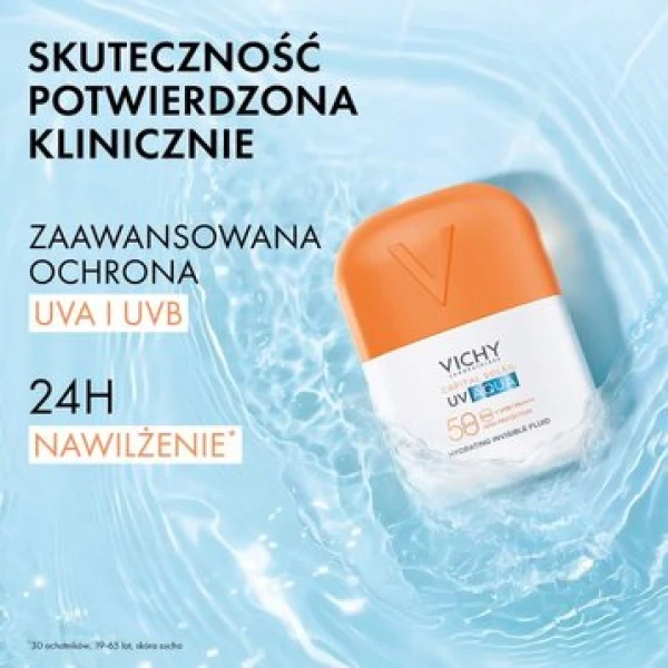 VICHY UV AQUA FLUID PRZECIWSŁONECZNY DO TWARZ  NIEWIDOCZNY SPF50 50ML