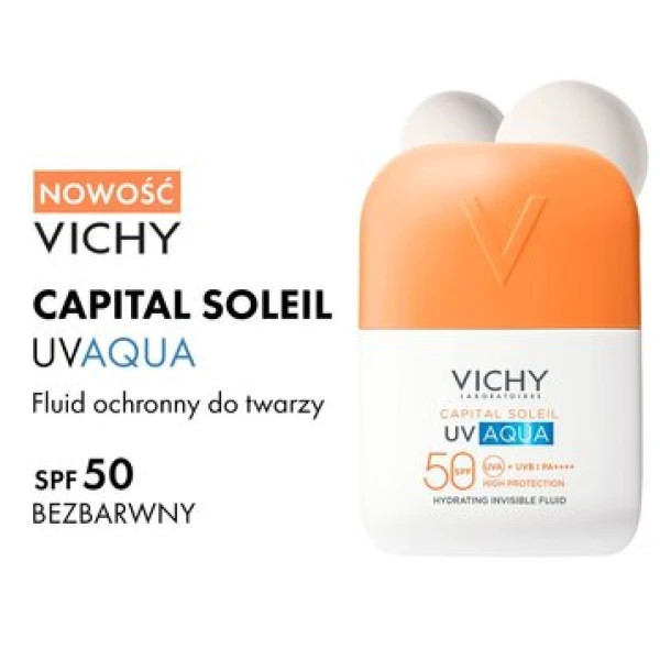 VICHY UV AQUA FLUID PRZECIWSŁONECZNY DO TWARZ  NIEWIDOCZNY SPF50 50ML