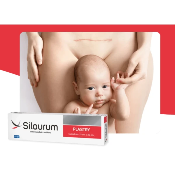 SILAURUM SILIKONOWE PLASTRY NA BLIZNY 5 CM X 30 CM 5 SZT.