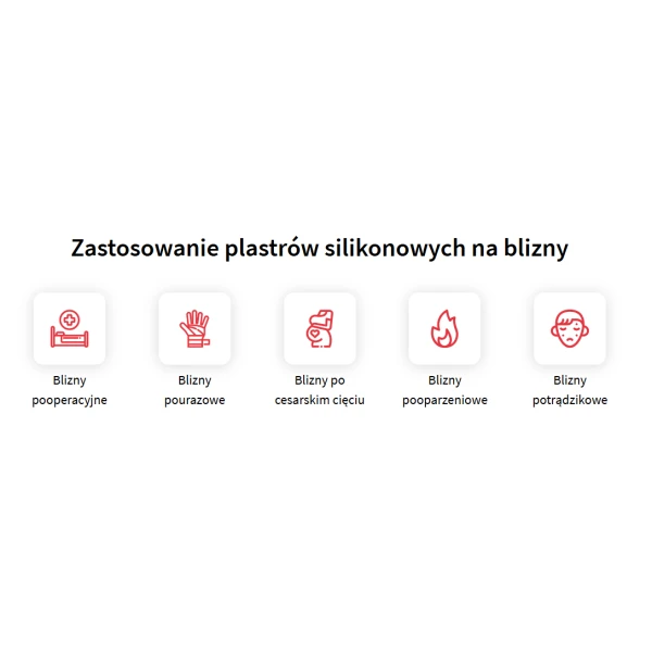 SILAURUM SILIKONOWE PLASTRY NA BLIZNY 5 CM X 30 CM 5 SZT.