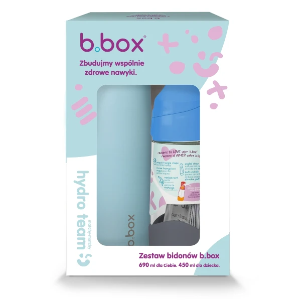 B.BOX ZESTAW HYDRO TEAM TERMICZNA 960ML LAGOON+ TRITANOWA 450ML BLUE SLATE