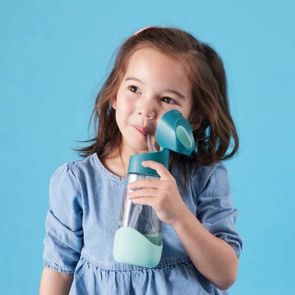 B.BOX BUTELKA TRITANOWA ZE SŁOMKĄ 450 ML + MINI LUNCHBOX SUGAR PLUM ZESTAW