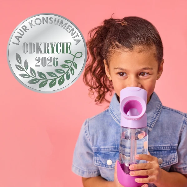B.BOX BUTELKA TRITANOWA ZE SŁOMKĄ 450 ML SUGAR PLUM
