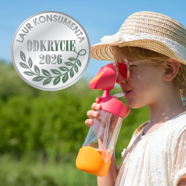 B.BOX BUTELKA TRITANOWA ZE SŁOMKĄ 450 ML SUGAR PLUM