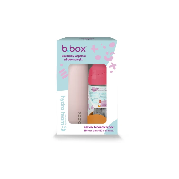 B.BOX ZESTAW HYDRO TEAM BUTELKA TERMICZNA 690ML PINK PARADISE +BUTELKA TRITANOWA