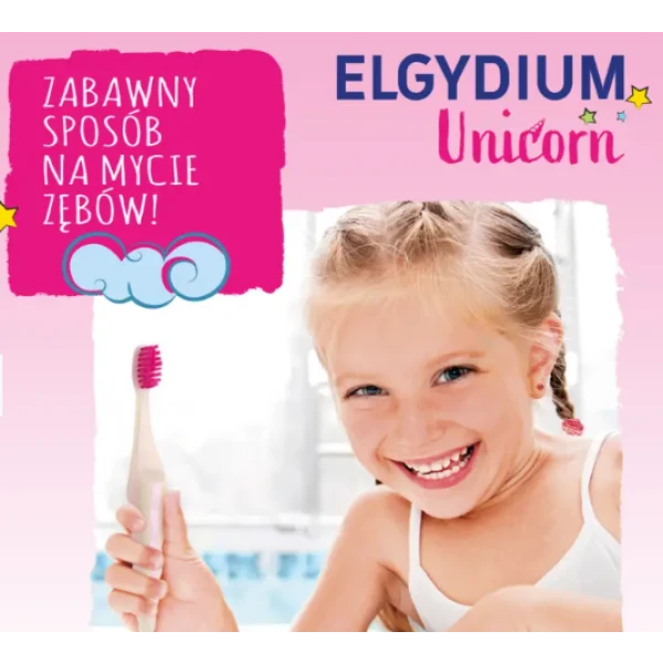 ELGYDIUM KIDS PASTA DO ZĘBÓW 2-6 LAT + SZCZOTECZKA UNICORN + KLEPSYDRA ZESTAW