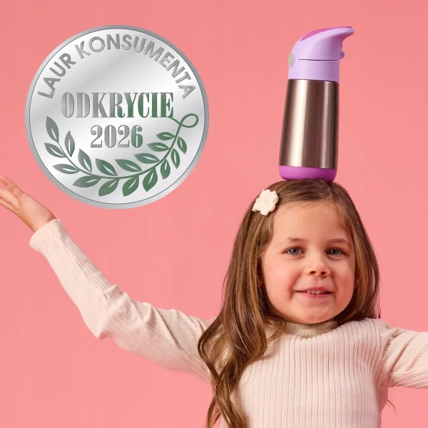 B.BOX BUTELKA TERMICZNA ZE SŁOMKĄ 350 ML SUGAR PLUM