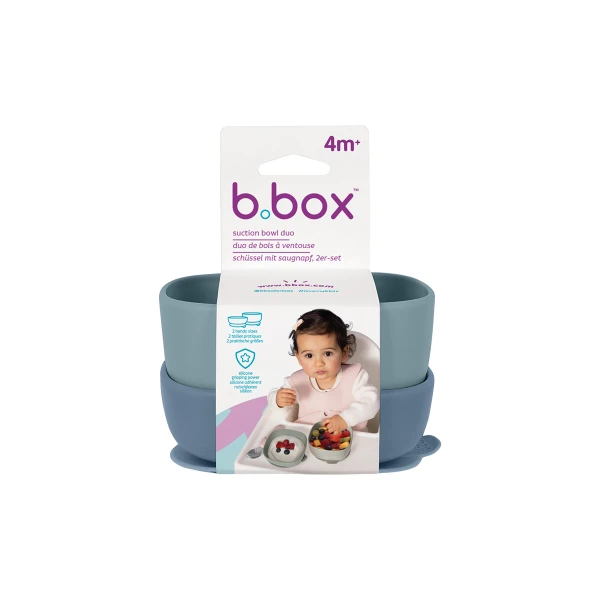 B.BOX MISECZKA DLA DZIECI 2SZT + 1 SILIKONOWA PRZYSSAWKA OCEAN  250/375ML 