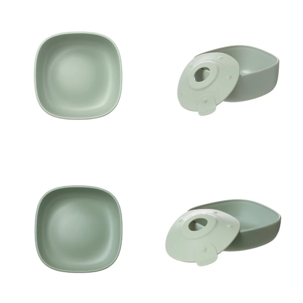 B.BOX MISECZKA DLA DZIECI 2SZT + 1 SILIKONOWA PRZYSSAWKA SAGE 250/375ML