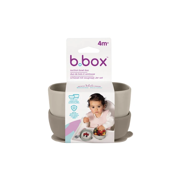 B.BOX MISECZKA DLA DZIECI 2SZT + 1 SILIKONOWA PRZYSSAWKA LATTE 250/375ML