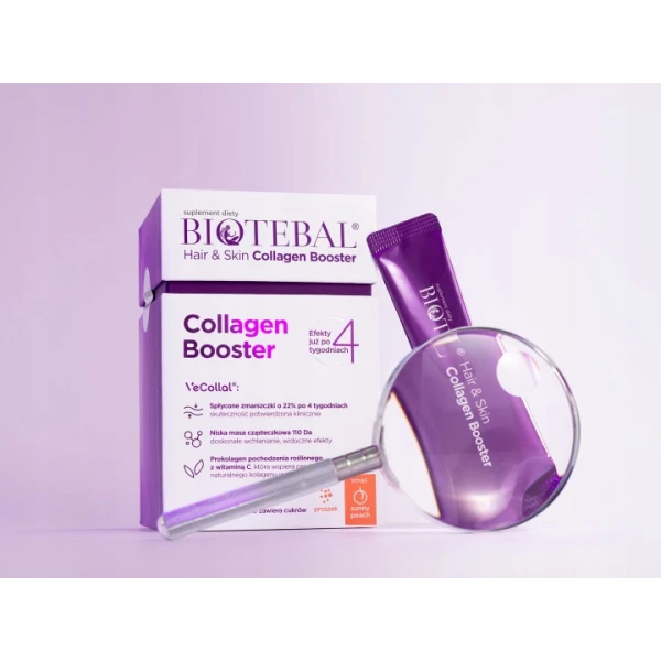 BIOTEBAL HAIR&SKIN  COLLAGEN BOOSTER DLA SKÓRY WŁOSÓW I PAZNOKCI SUNNY PEACHY 30