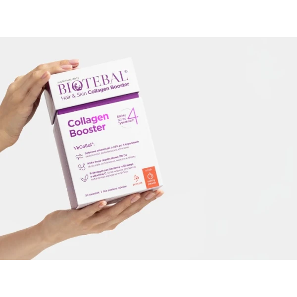 BIOTEBAL HAIR&SKIN  COLLAGEN BOOSTER DLA SKÓRY WŁOSÓW I PAZNOKCI SUNNY PEACHY 30