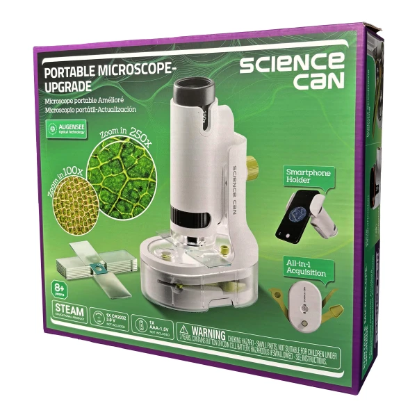 TOPBRIGHT PRZENOŚNY MIKROSKOP MŁODEGO BADACZA 250x 8+ SCIENCE CAN 