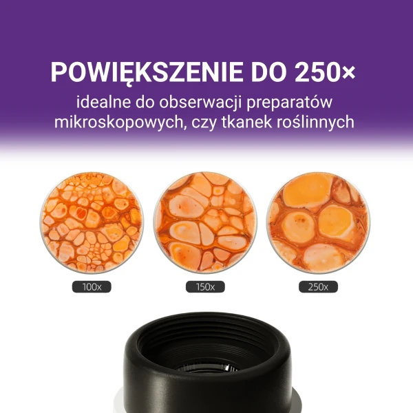 TOPBRIGHT PRZENOŚNY MIKROSKOP MŁODEGO BADACZA 250x 8+ SCIENCE CAN 