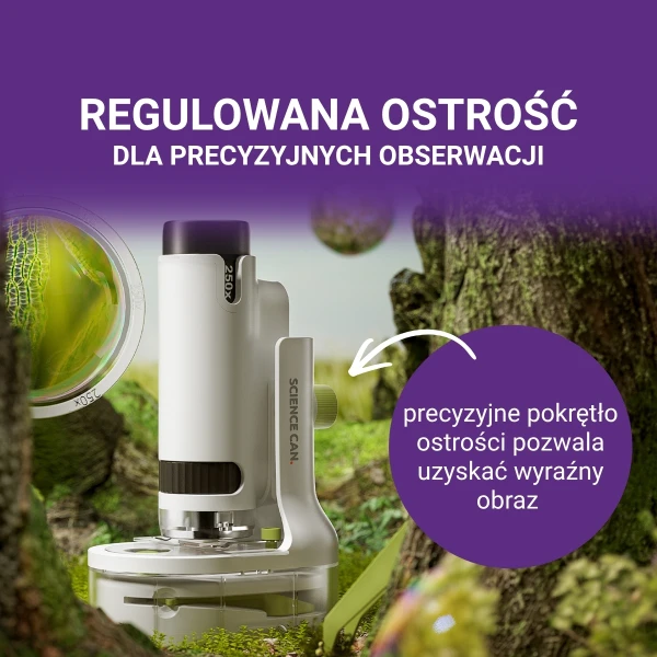 TOPBRIGHT PRZENOŚNY MIKROSKOP MŁODEGO BADACZA 250x 8+ SCIENCE CAN 