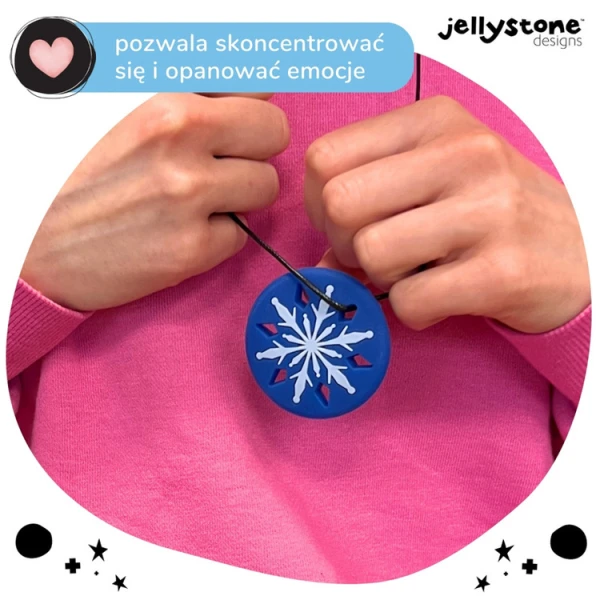 JELLYSTONE DESIGNS WISIOREK ANTYSTRESOWY PŁATEK ŚNIEGU GRANATOWY