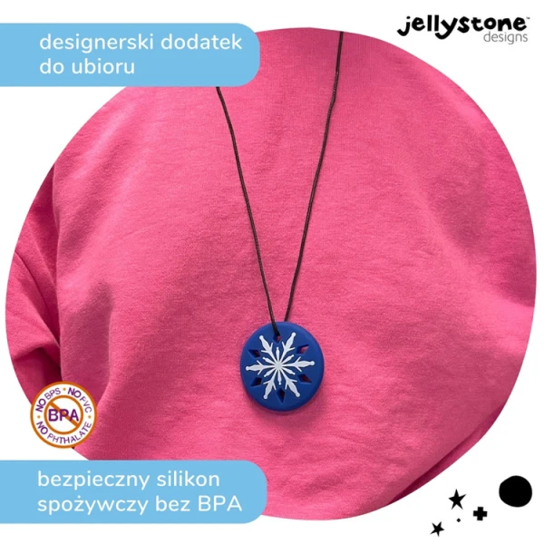 JELLYSTONE DESIGNS WISIOREK ANTYSTRESOWY PŁATEK ŚNIEGU GRANATOWY