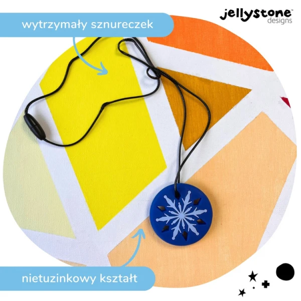 JELLYSTONE DESIGNS WISIOREK ANTYSTRESOWY PŁATEK ŚNIEGU GRANATOWY