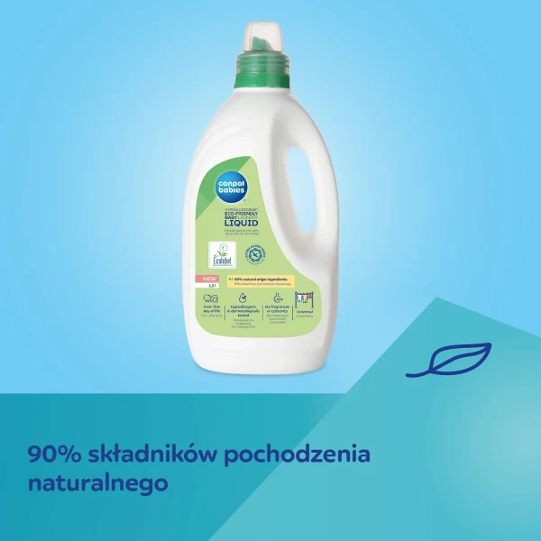 CANPOL HIPOALERGICZNY EKO PŁYN DO PRANIA DLA NIEMOWLĄT 1500ML