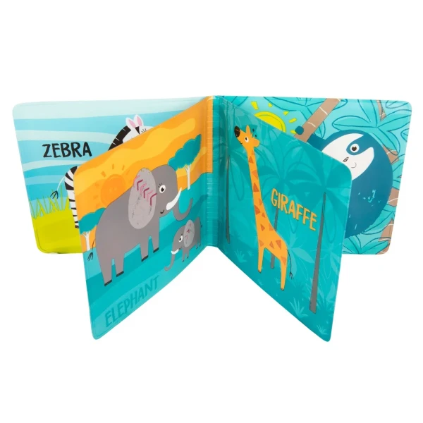 CANPOL MIĘKKA KSIĄŻECZKA KĄPIELOWA Z PISZCZKIEM WILD ANIMALS 1SZT