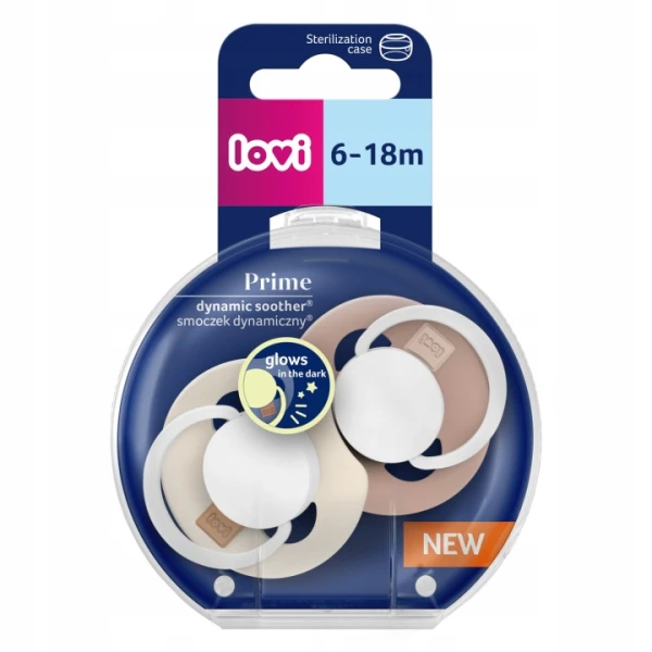 LOVI SMOCZEK SILIKONOWY DYNAMICZNY PRIME IVORY GLOW/BLUSH GLOW 6-18m 2SZT
