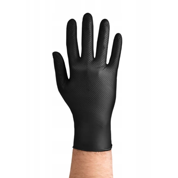 ZARYS RĘKAWICE NITRYLOWE DIAMENTOWA TEKSTURA XXL BLACK 50 SZT.