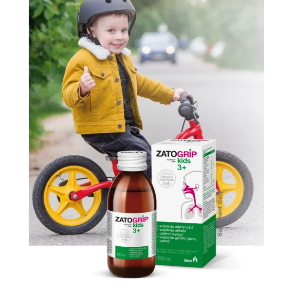 ZATOGRIP KIDS NA UDKŁAD ODDECHOWY I GARDŁO 3+ 120 ML