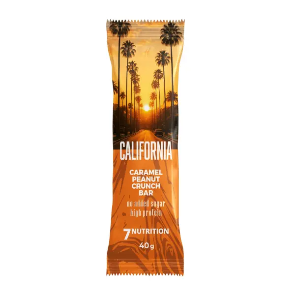 7 NUTRITION PROTEIN BAR CALIFORNIA BATON PROTEINOWY KARMEL BEZ CUKRU 40G