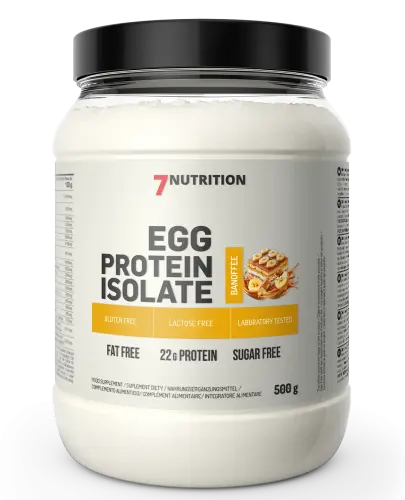 7NUTRITION EGG PROTEIN ISOLATE IZOLAT BIAŁKA JEJ BEZ LAKTOZY BANOFFEE 500G
