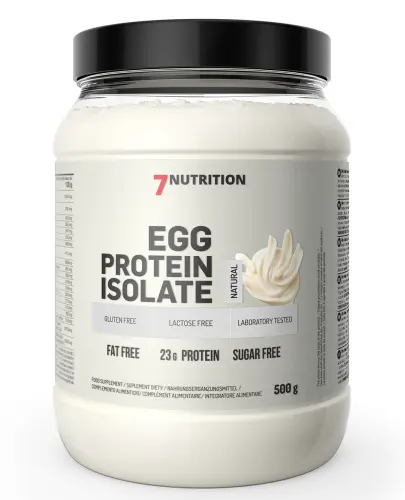 7NUTRITION EGG PROTEIN ISOLATE IZOLAT BIAŁKA JEJ BEZ LAKTOZY NATURAL 500G