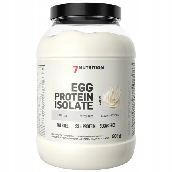 7NUTRITION EGG PROTEIN ISOLATE IZOLAT BIAŁKA JEJ BEZ LAKTOZY NATURAL 900G