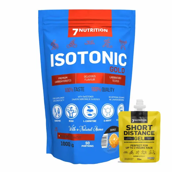 7NUTRITION ISOTONIC GOLD IZOTONIK ORANGE 1000 G + SHORT DISTANCE GEL 75 ML