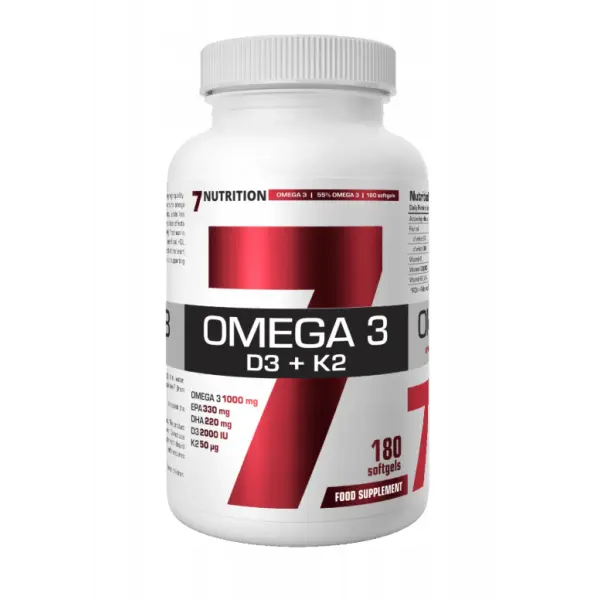 7NUTRITION OMEGA 3 1000 MG + D3+K2 180 KAPSUŁEK 
