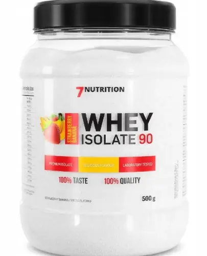 7NUTRITION WHEY ISOLATE 90 TRUSKAWKOWO-BANANOWA ODŻYWKA BIAŁKOWA BIAŁKO 1 KG