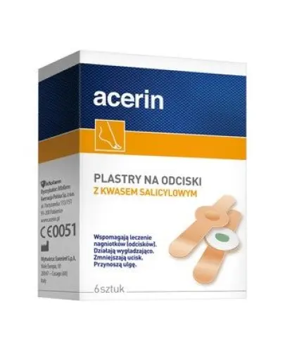 ACERIN PLASTRY NA ODCISKI Z KWASEM SALICYLOWYM 6 SZTUK