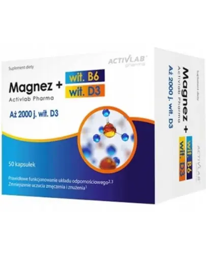ACTIVLAB MAGNEZ B6 + WITAMINA D3 50 KAPSUŁEK